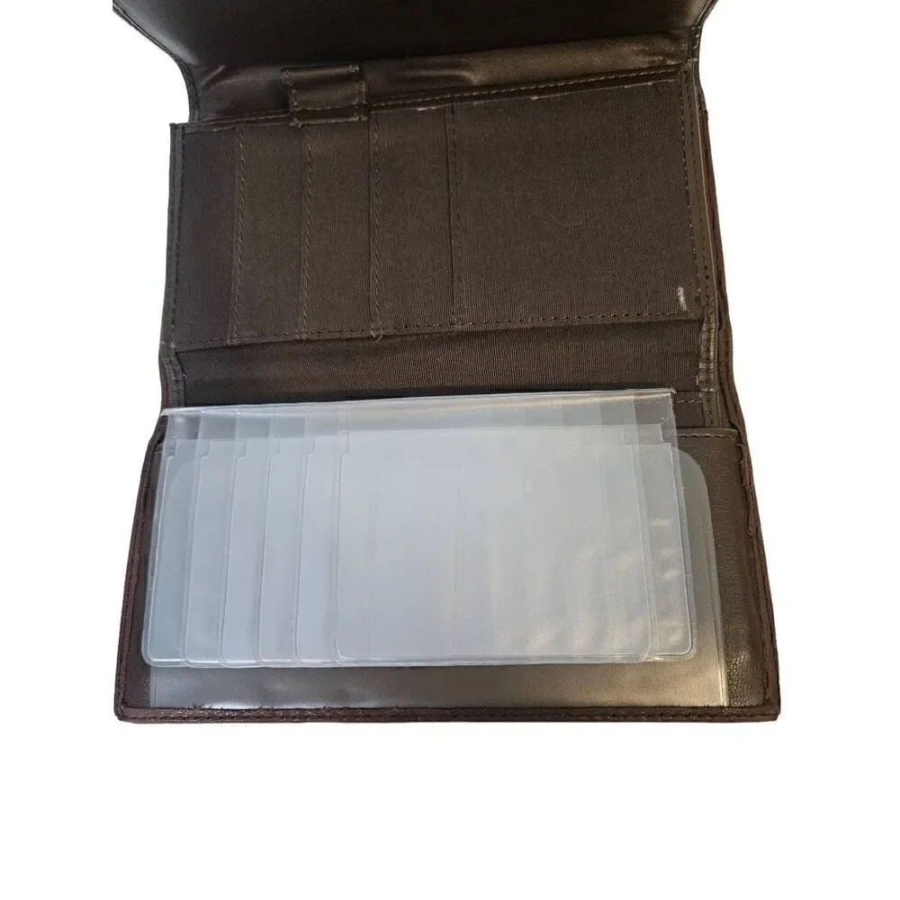 Brown leather wallet with checkbook section. NWT.